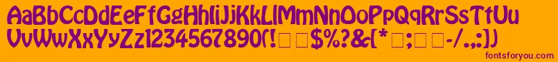 Weitere Informationen zur Hobor-Schriftart Hobor-Schriftart – Violette Schriften auf orangefarbenem Hintergrund