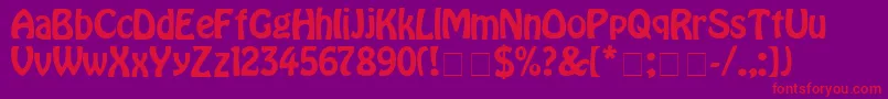 Hobor Font – Red Fonts on Purple Background