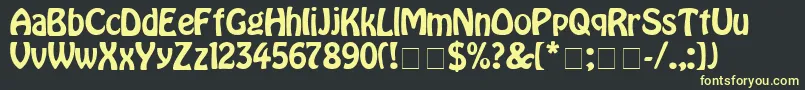 Hobor Font – Yellow Fonts on Black Background