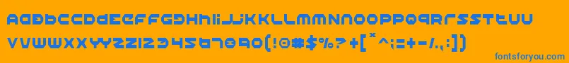 Fonte HaloCondensed – fontes azuis em um fundo laranja