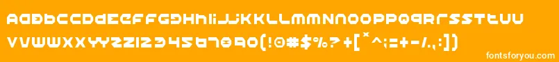 HaloCondensed Font – White Fonts on Orange Background