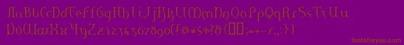 Hanerge Font – Brown Fonts on Purple Background