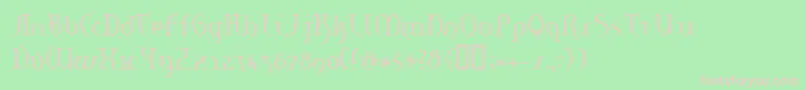 Hanerge Font – Pink Fonts on Green Background