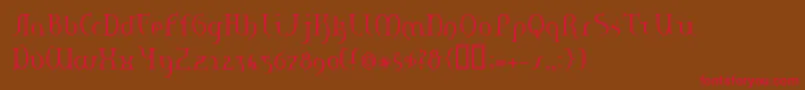Hanerge Font – Red Fonts on Brown Background