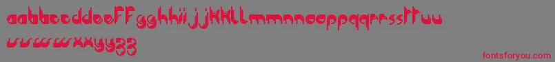 ModularTknoDkerBc Font – Red Fonts on Gray Background