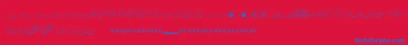 Galaxia Font – Blue Fonts on Red Background