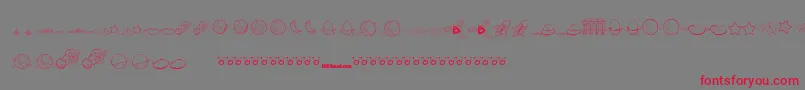 Galaxia Font – Red Fonts on Gray Background