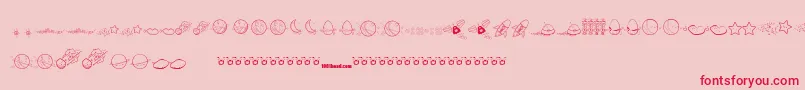 Galaxia Font – Red Fonts on Pink Background