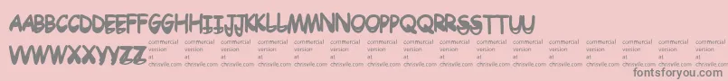 Drtoboggan Font – Gray Fonts on Pink Background
