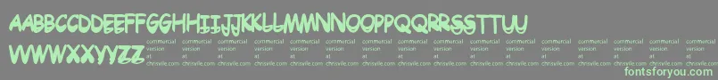 Drtoboggan Font – Green Fonts on Gray Background