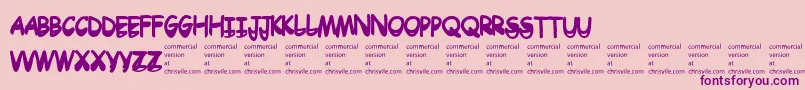Drtoboggan Font – Purple Fonts on Pink Background