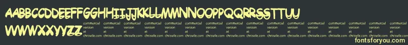 Drtoboggan Font – Yellow Fonts on Black Background