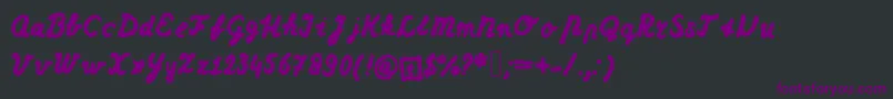 Dutchschoolwriting Font – Purple Fonts on Black Background