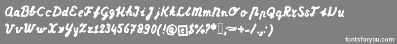 Dutchschoolwriting Font – White Fonts on Gray Background