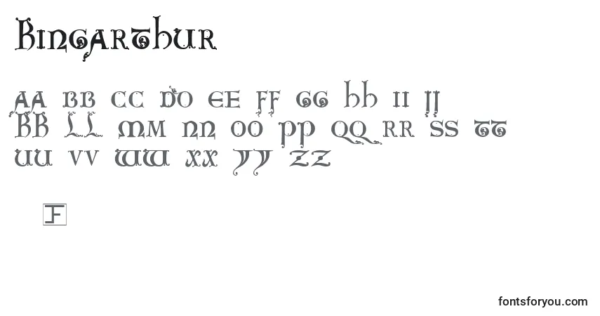 Fuente Kingarthur - alfabeto, números, caracteres especiales