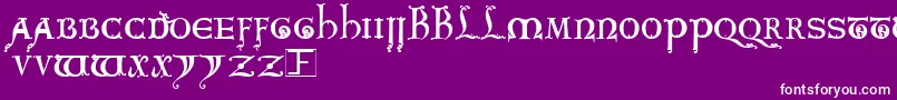 Kingarthur Font – White Fonts on Purple Background