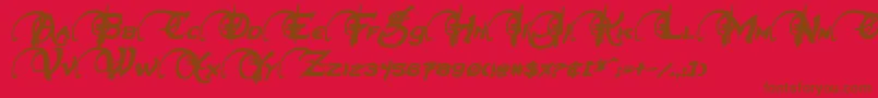 NeverwinterBoldItalic Font – Brown Fonts on Red Background
