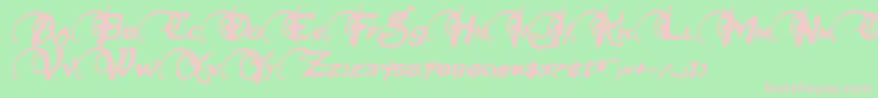 NeverwinterBoldItalic Font – Pink Fonts on Green Background