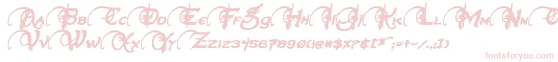 NeverwinterBoldItalic Font – Pink Fonts on White Background