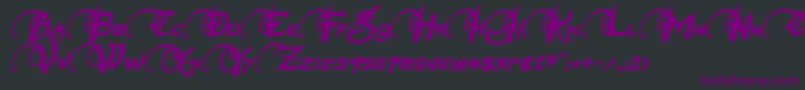 NeverwinterBoldItalic Font – Purple Fonts on Black Background