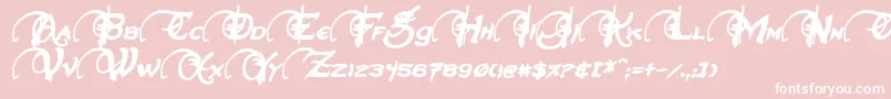 NeverwinterBoldItalic Font – White Fonts on Pink Background