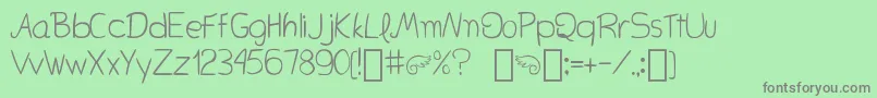 BellakDontBlink Font – Gray Fonts on Green Background