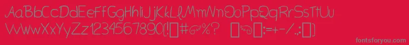 BellakDontBlink Font – Gray Fonts on Red Background