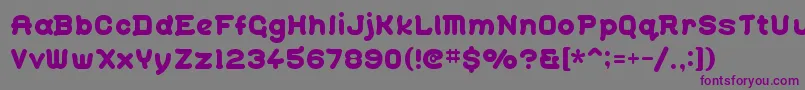 Gohan Font – Purple Fonts on Gray Background