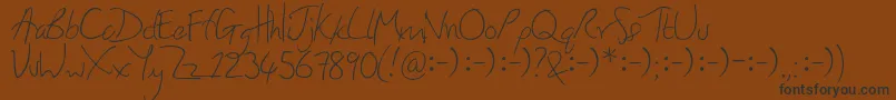 Honey Font – Black Fonts on Brown Background