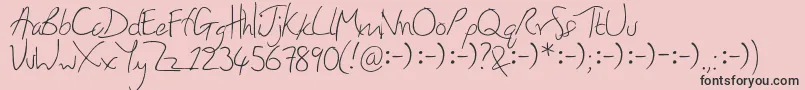 Honey Font – Black Fonts on Pink Background