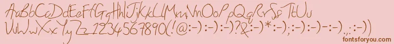 Honey Font – Brown Fonts on Pink Background