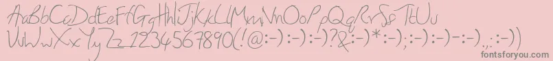 Honey Font – Gray Fonts on Pink Background