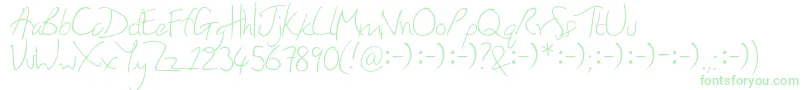 Honey Font – Green Fonts on White Background