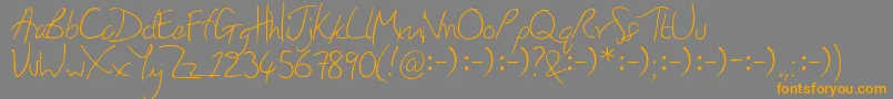 Honey Font – Orange Fonts on Gray Background