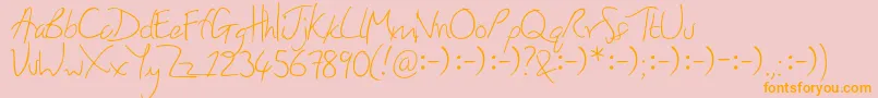 Honey Font – Orange Fonts on Pink Background