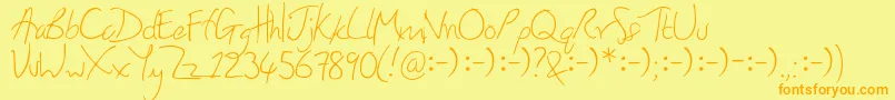 Honey Font – Orange Fonts on Yellow Background