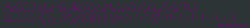 Honey Font – Purple Fonts on Black Background