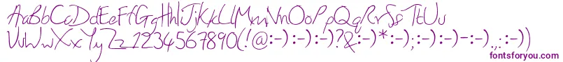 Honey Font – Purple Fonts on White Background