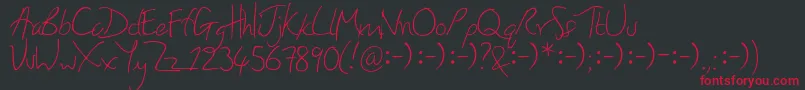 Honey Font – Red Fonts on Black Background