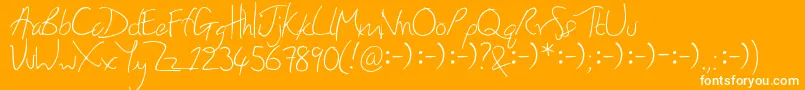 Honey Font – White Fonts on Orange Background