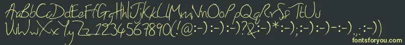 Honey Font – Yellow Fonts on Black Background