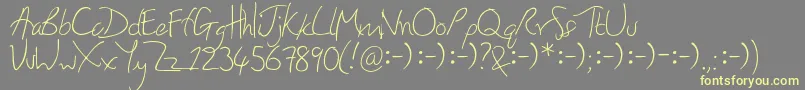 Honey Font – Yellow Fonts on Gray Background