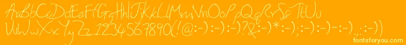 Honey Font – Yellow Fonts on Orange Background