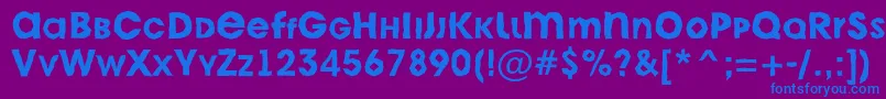 Fonte AAvantecpslcbrkBold – fontes azuis em um fundo violeta