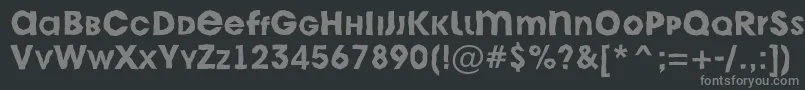 Шрифт AAvantecpslcbrkBold – серые шрифты на чёрном фоне