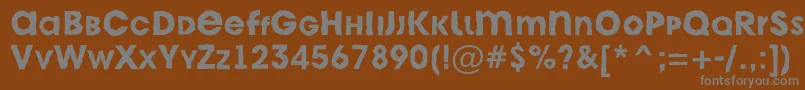 Шрифт AAvantecpslcbrkBold – серые шрифты на коричневом фоне