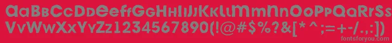 Fonte AAvantecpslcbrkBold – fontes cinzas em um fundo vermelho