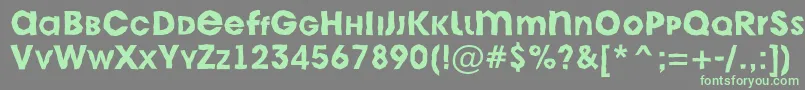 AAvantecpslcbrkBold Font – Green Fonts on Gray Background