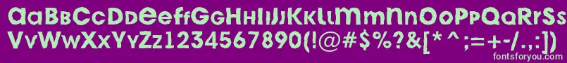 AAvantecpslcbrkBold-fontti – vihreät fontit violetilla taustalla