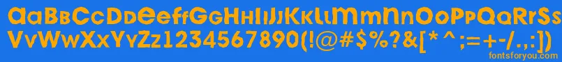 AAvantecpslcbrkBold Font – Orange Fonts on Blue Background